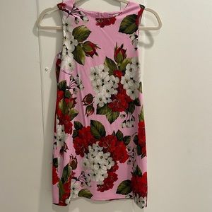 Dolce and Gabbana Girls Pink Floral Dress